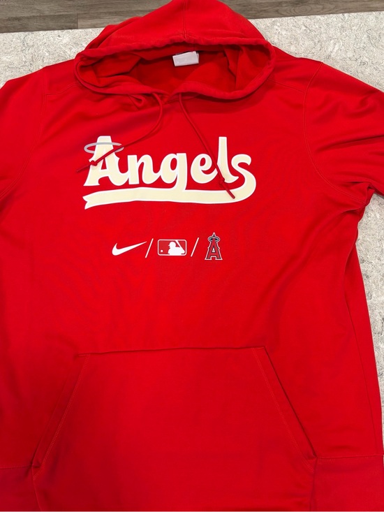 Nike Other - Los Angles Angels MLB Nike Terma-Fit Short Sleeve Red Pullover Hoodie-XL